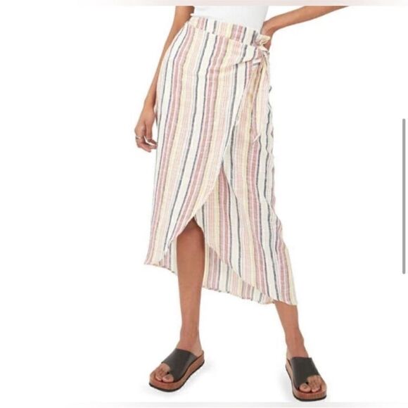 Free People NWT Aubrey Sarong Skirt in Multi Combo Size 8 - Picture 5 of 7